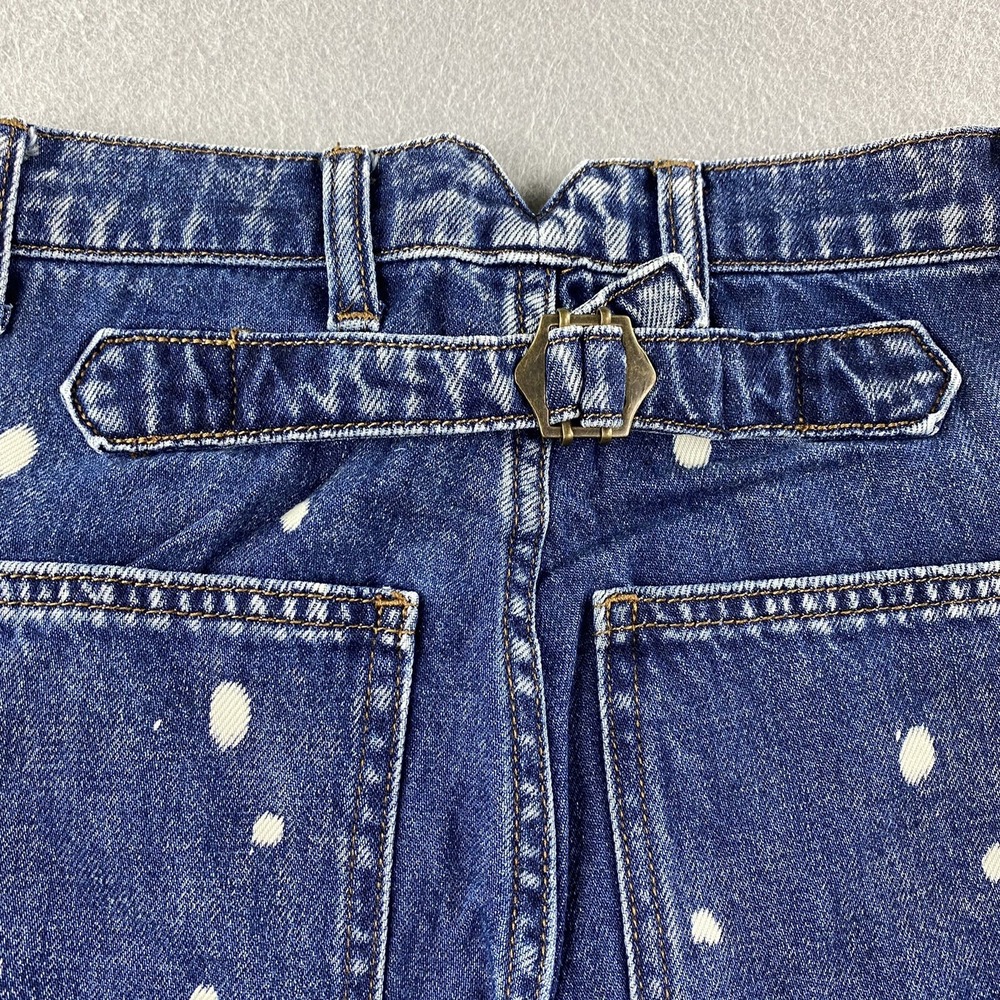 Sandrine Rose Jeans Womens 24 Blue Straight Wide Leg Button Fly Buckle Back - Picture 5 of 16